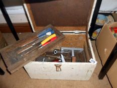 A toolbox with contents and vice