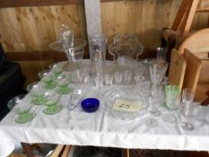 A large quantity of glassware