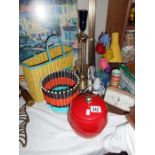 A quantity of retro items including ice bucket