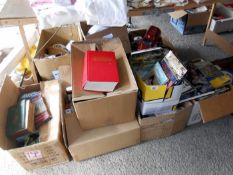 6 boxes of books