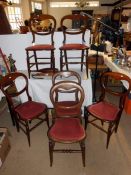 6 small wooden chairs