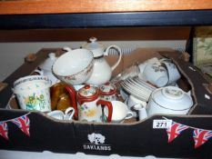 A collection of teapots, cups etc