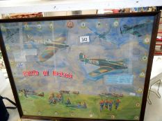 Framed battle of Britain print