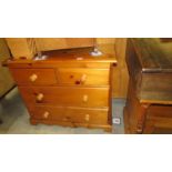 A pine 4 drawer chest of drawers