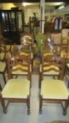 A set of 6 oak chairs