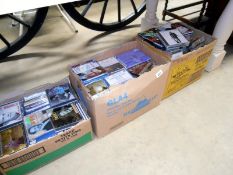 3 boxes containing over 300 cds on various genres of music from 1930s to present