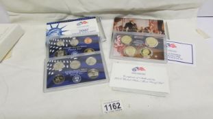 A 2007 United States mint proof set including presidential coins and others