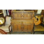 A stripped oak 1950s sideboard