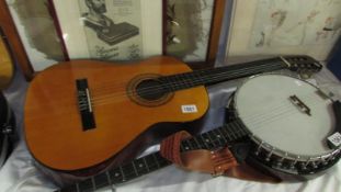 An acoustic guitar