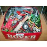 Box of childrens toys inc. animals, toy soldiers etc.