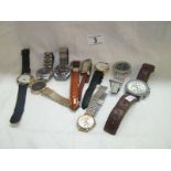 A large quantity of gents watches