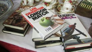 7 Len Deighton first edition books from 1970/80's including Spy Story, London Match,
