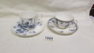 A Royal Worcester cup & saucer Rd N226338 and another Royal Worcester cup & saucer