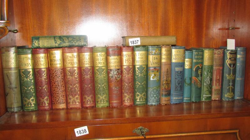 A good collection of late 19th early 20th C fiction books including Henty, Venture & Valour,