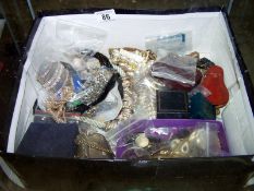 Large quantity of costume jewellery including some silver etc.