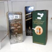 3 bottles of whisky, Johnnie Walker Black label,