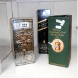 3 bottles of whisky, Johnnie Walker Black label,