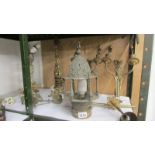 A mixed lot of French ormolu wall lights,