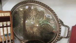 A large oval Mappin & Webb silver plated tray