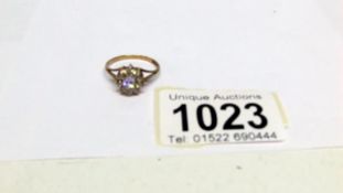 A 9ct gold topaz ring,