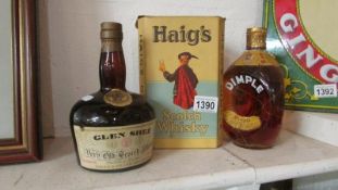 A boxed bottle of Haig Dimple whisky and a bottle of Glen Shee whisky liqueur