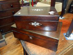 2 Victorian writing boxes for restoration