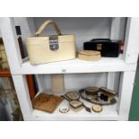 Collection of dressing table ware inc. vanity case, jewellery box, compacts, dressing table set etc.