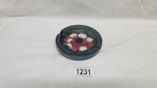 A Moorcroft anemone ash tray