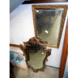 2 mirrors with gilded frames