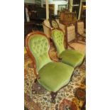 A pair of mahogany ladies chairs