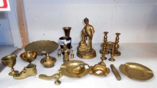Quantity of brass items inc.