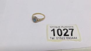 A 9ct yellow gold topaz ring,