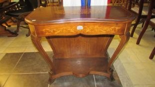 An inlaid console table