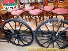 A pair of Victorian cart wheels