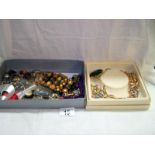 2 trays of costume jewellery