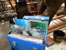 A case of LP records including The Police & ZZ Top etc.