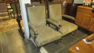 A pair of Edwardian chairs