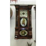 An 8 day Seth Thomas wall clock with 2 weights,