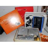 Boxed vintage 1980's Sony Walkman and boxed The Claymore transistor intercom