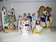 7 Staffordshire figures inc.