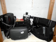 5 video cameras including 2 JVC and 1 Bolex