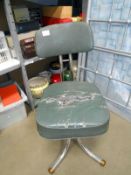 A 1950'S chrome swivel chair