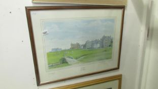 A framed and glazed print 'The Old Bridge St.