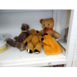 3 collectors bears and a Sooty glove puppet