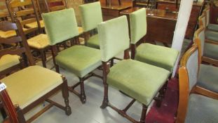 A set of 4 upholstered chairs
