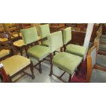 A set of 4 upholstered chairs