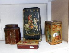 4 vintage collectors tins inc.
