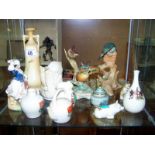 13 items of china inc. crested ware, animal figures etc.