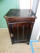 Edwardian oak bedside cabinet