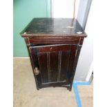 Edwardian oak bedside cabinet